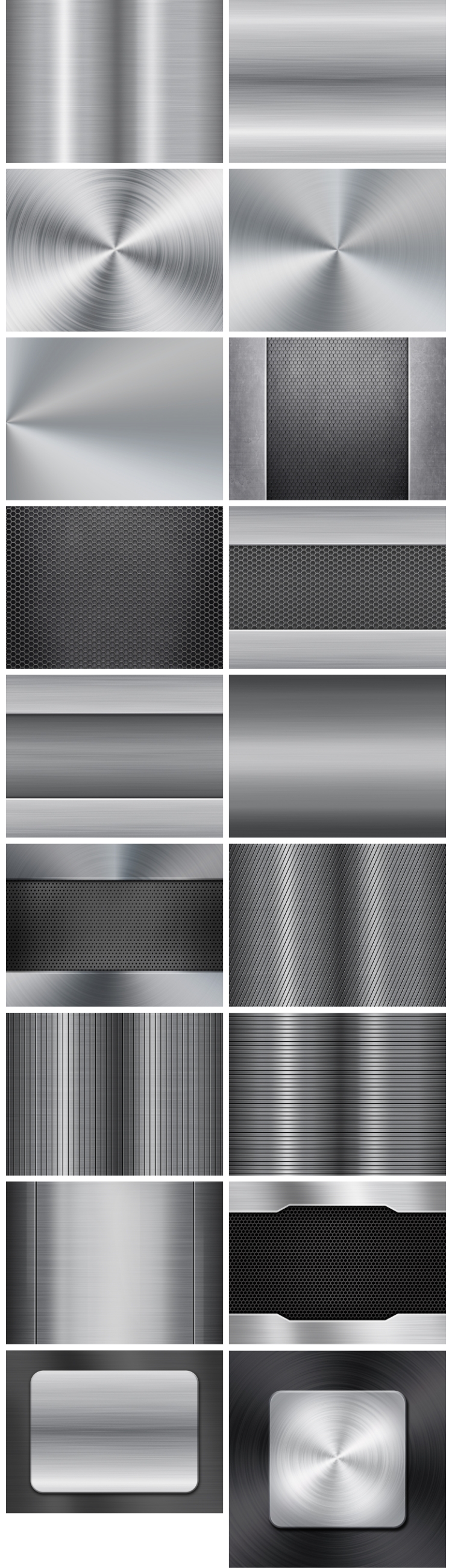 30款银色灰色ps金属拉丝底纹质感贴图材质背景设计元素高清图片素材图
