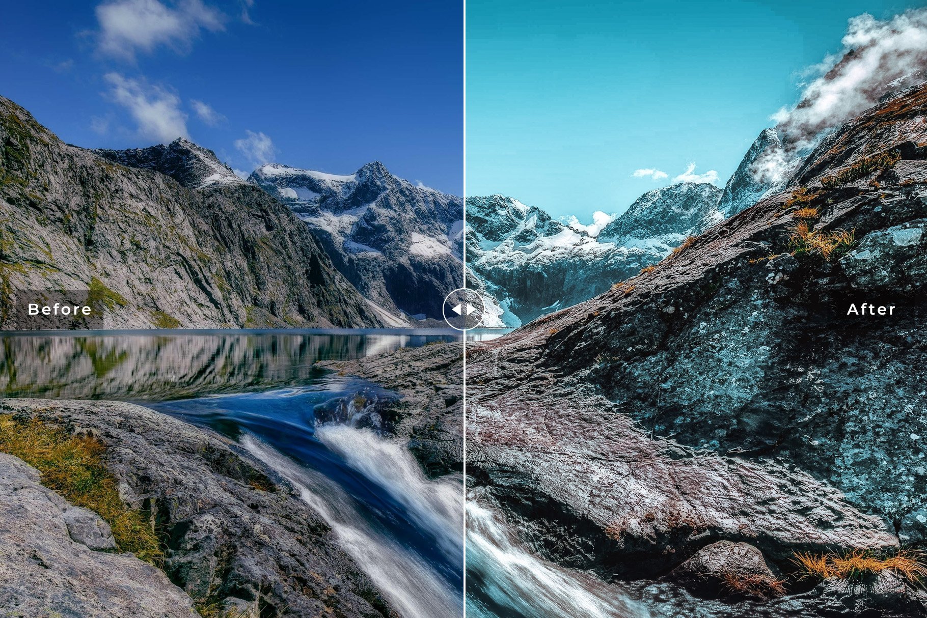 青绿调高质量室外旅行旅拍风景景观旅行度假LR调色预设 Fiordland Pro Lightroom Presets