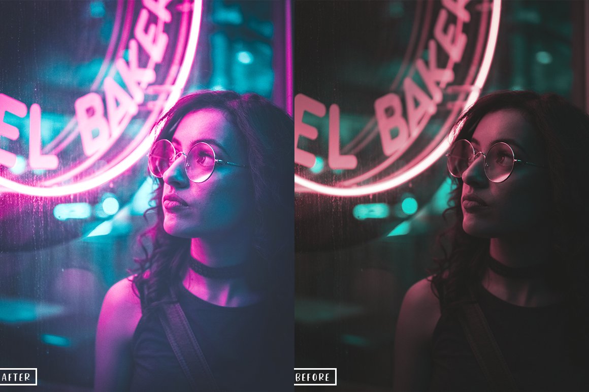 15个潮流复古赛博朋克夜景街拍霓虹灯Lightroom预设 Neon Light Lightroom Presets